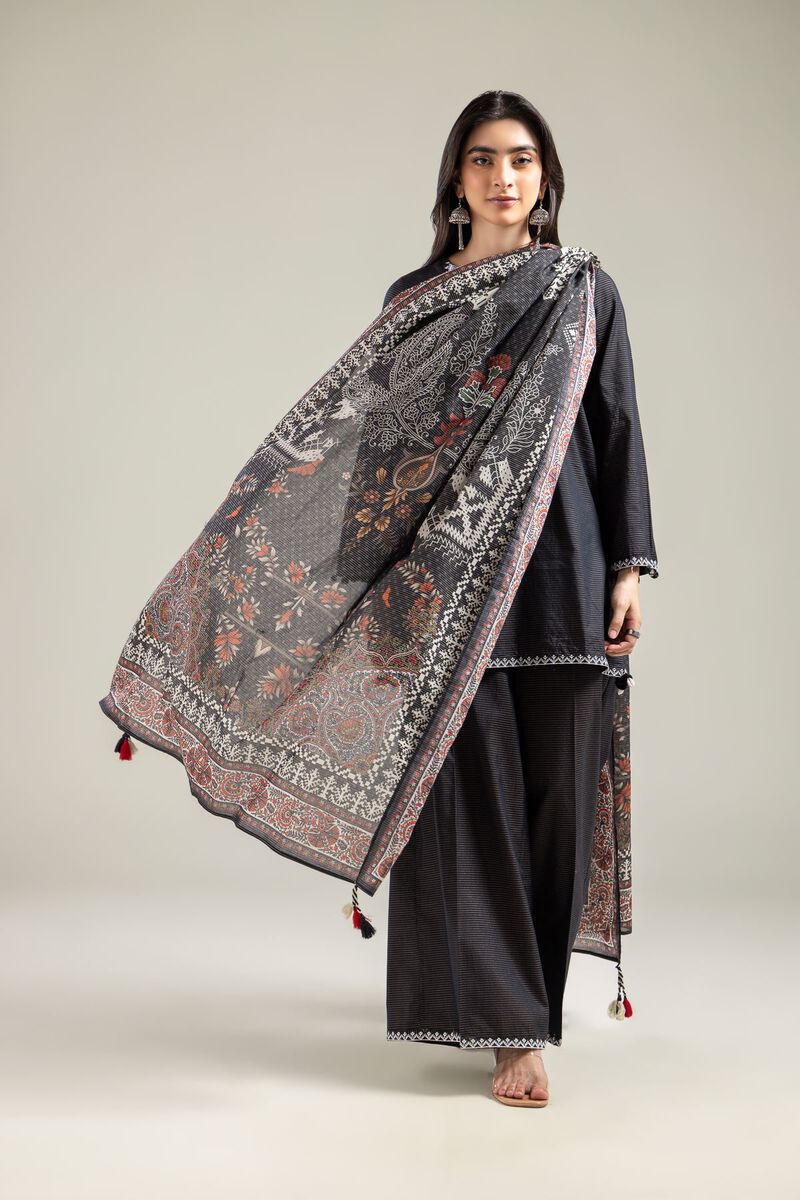 Embroidered | Mesuri | Black Mesuri Dupatta | USD 25.00