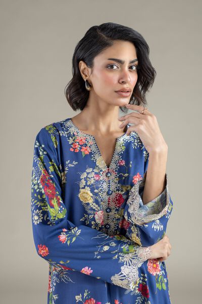 Embroidered | Marina | Floral Longline Kurta | USD 30.00