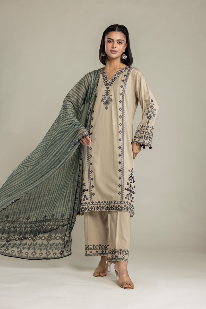 Embroidered | Raw Silk | 3 Piece Tailored | USD 105.00