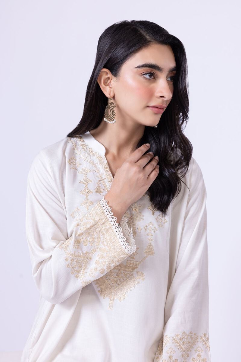 Embroidered | Dull Raw Silk | Kurta | USD 17.50