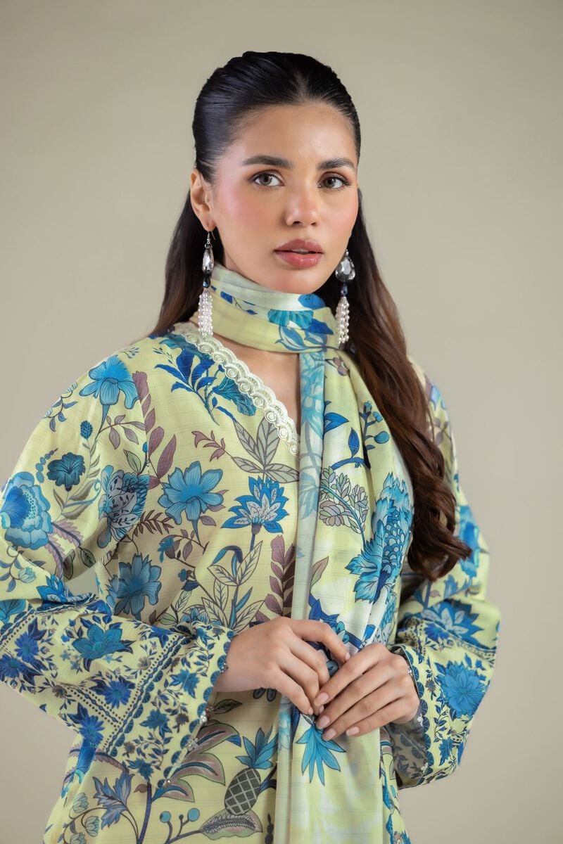 Embroidered | Messuri | Floral Tailored 3-Piece | USD 70.00
