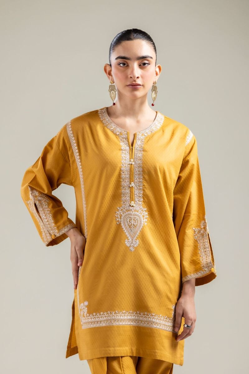 Embroidered |Cotton Dobby | Embroidered Cotton Kurta | USD 40.00