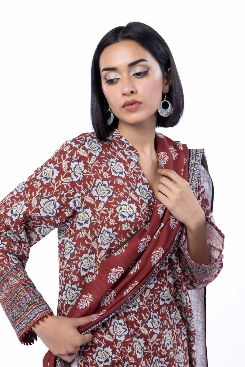Printed | Textured Cotton | Tailored 3 Piece | USD 45.00