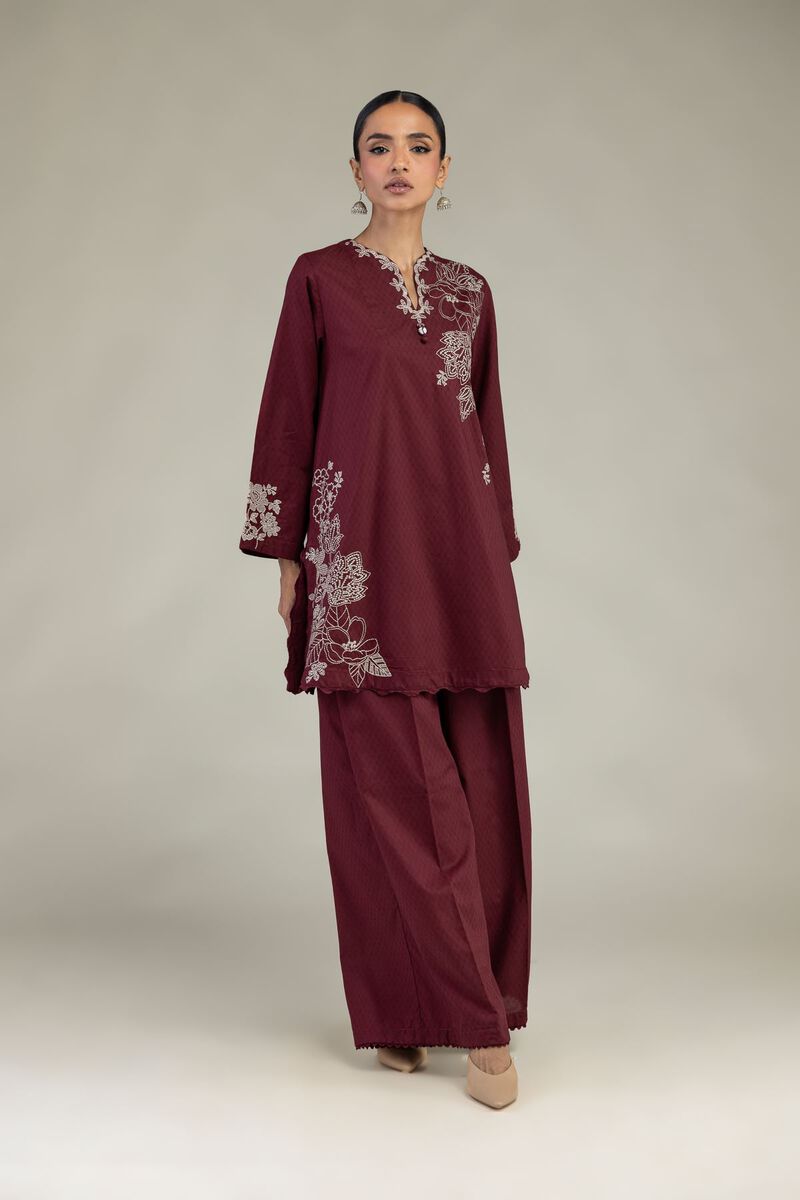 Embroidered | Cotton Dobby | Floral Cotton Kurta | USD 45.00