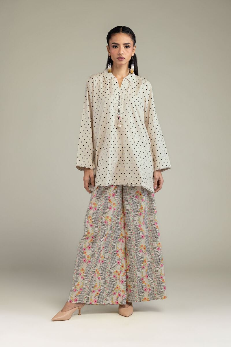 Printed | Cambric | Gray Floral Pants | USD 30.00