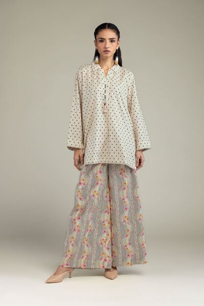 Printed | Cambric | Gray Floral Pants | USD 30.00