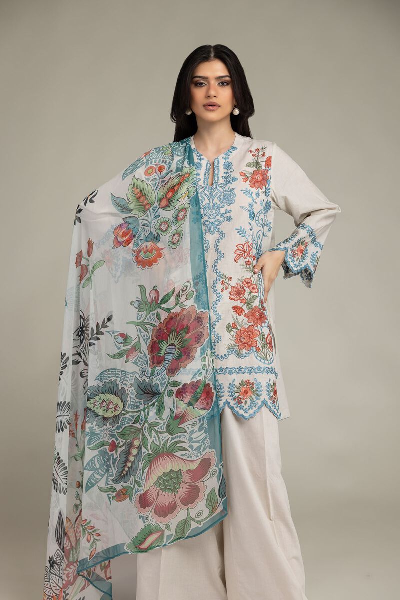 Embroidered | Cambric | Cambric Tailored 3-Piece | USD 85.00