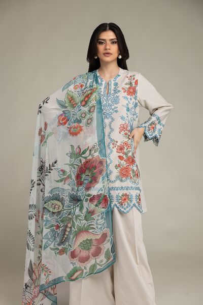 Embroidered | Cambric | Cambric Tailored 3-Piece | USD 85.00