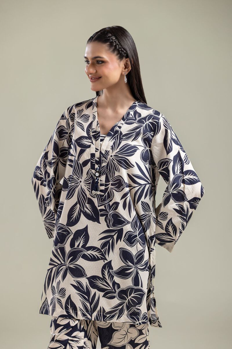 Printed | Cotton Dobby | Floral V-Neck Kurta | USD 30.00
