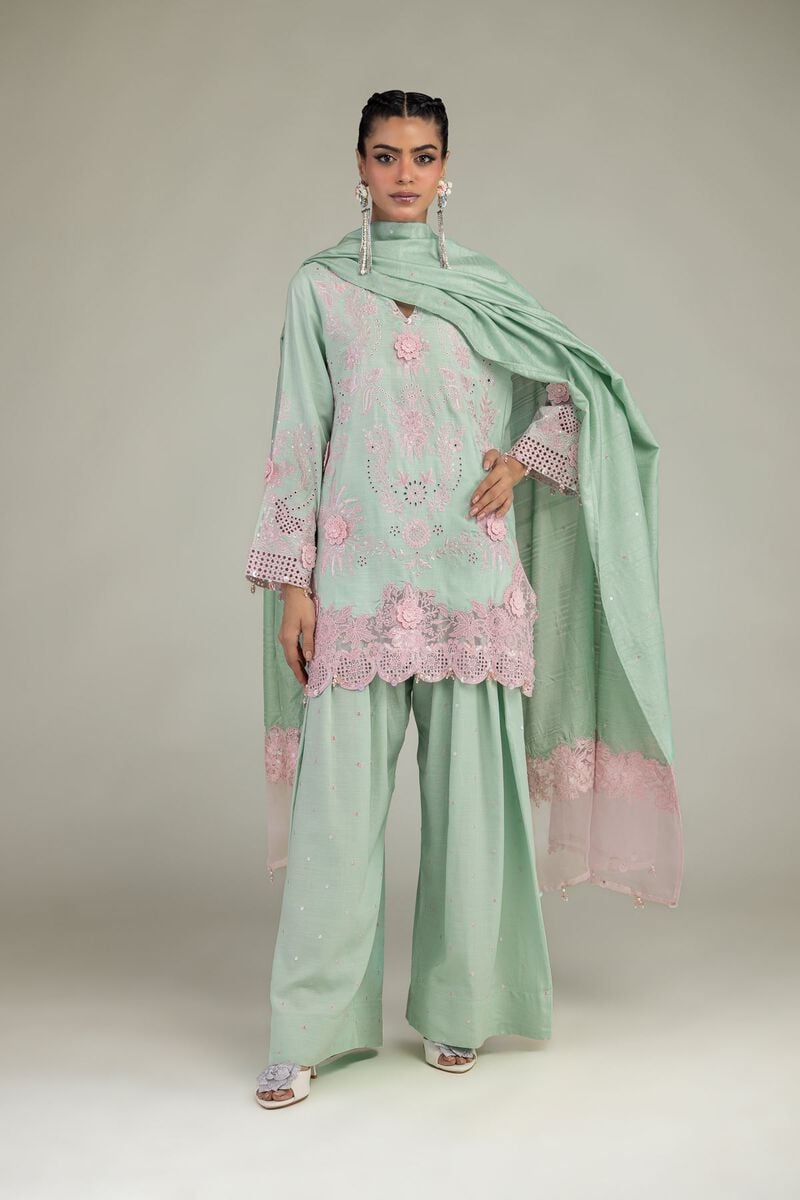 Raw Silk | 3-Piece Co-ord Set | USD 210.00