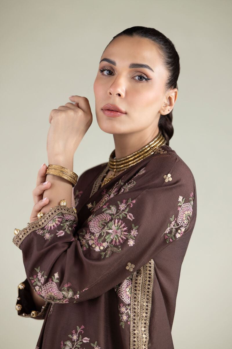 Embroidered | Raw Silk | Kurta | USD 60.00