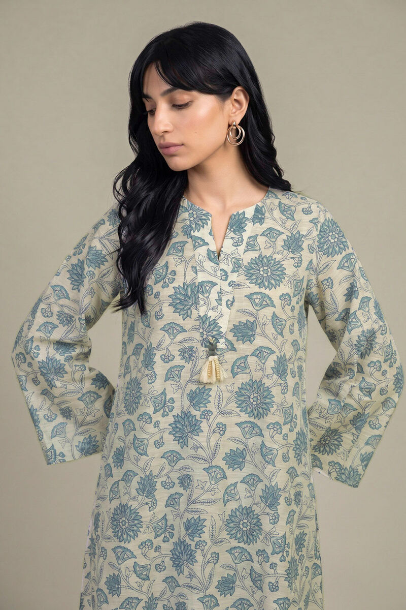Printed | Light Khaddar | Floral Printed Kurta | USD 45.00