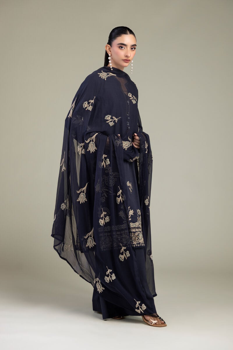 Embroidered | Chiffon | Floral Chiffon Dupatta | USD 40.00