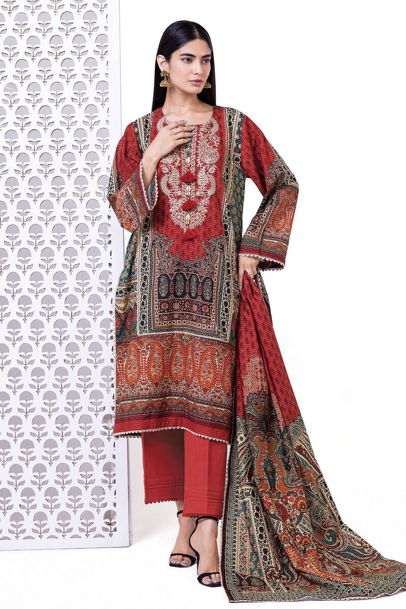 Embroidered | Light khaddar Messuri | Tailored 3 Piece | null