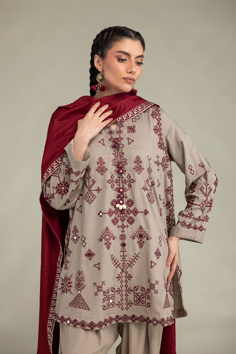 Embroidered | Polyester Silk | Polyester Silk Dupatta | USD 40.00