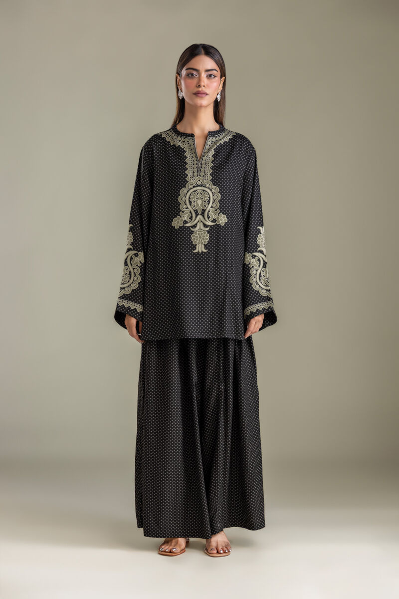Printed | Viscose Crepe | Black Crepe Trousers | USD 35.00