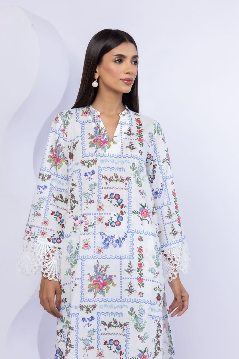 Embroidered | Crosshatch Poplin | Kurta | USD 30.00