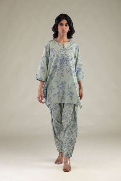 Embroidered | Cambric | Floral Mint Shalwar | USD 30.00