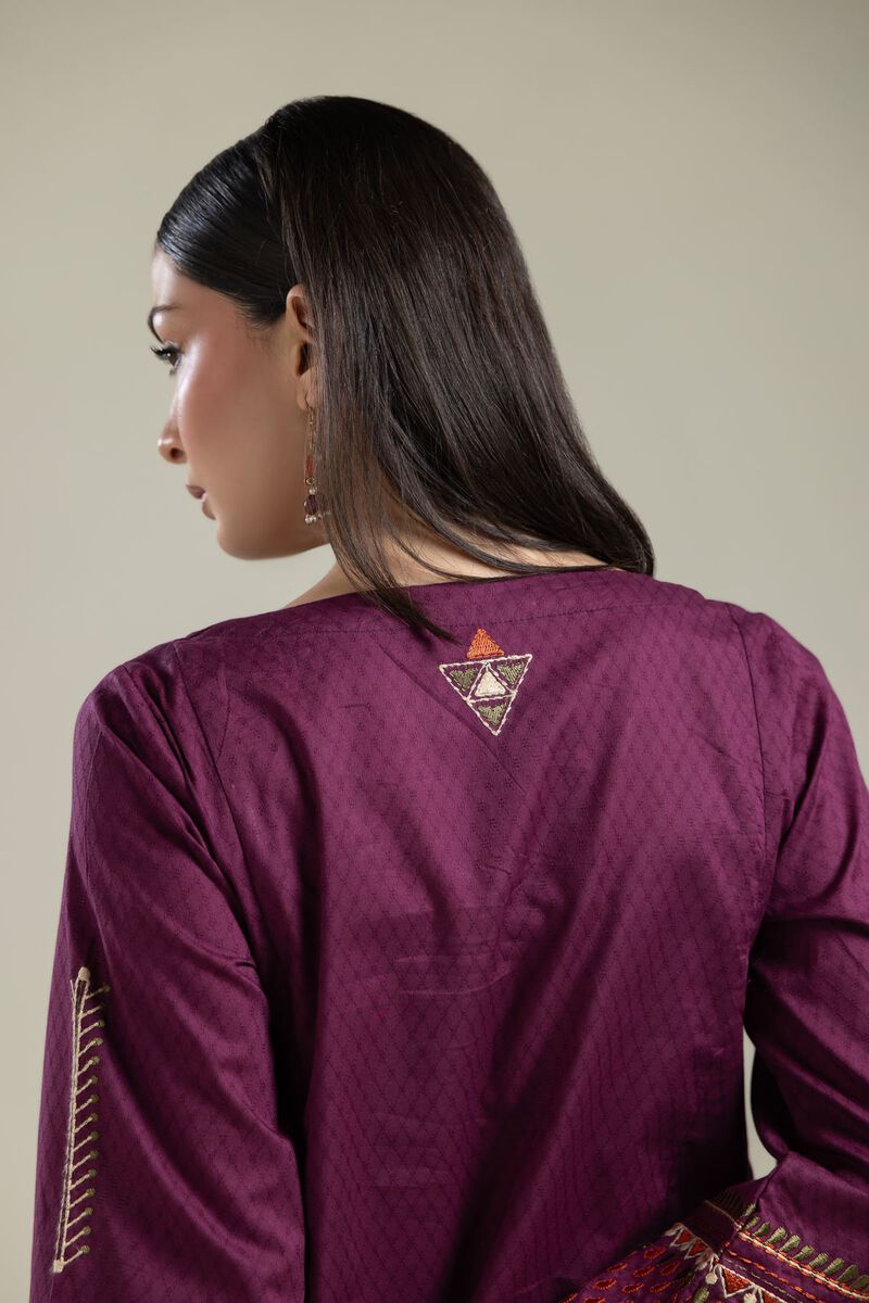 Embroidered |Cotton Dobby | V-Neck Cotton Kurta | USD 35.00