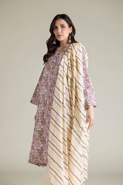 Embroidered | Textured Lawn | Lawn Striped Dupatta | USD 25.00