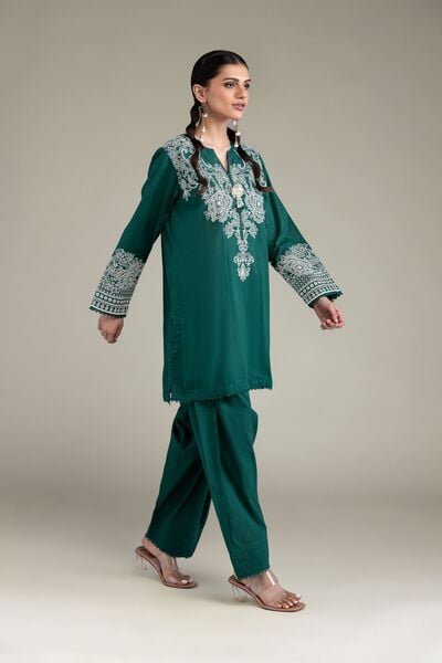 Dyed | Cambric | Green Solid Shalwar  | USD 25.00