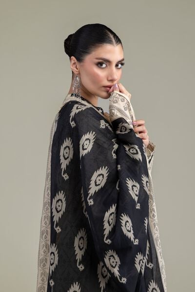 Embroidered | Lawn | Black Lawn Dupatta | USD 25.00