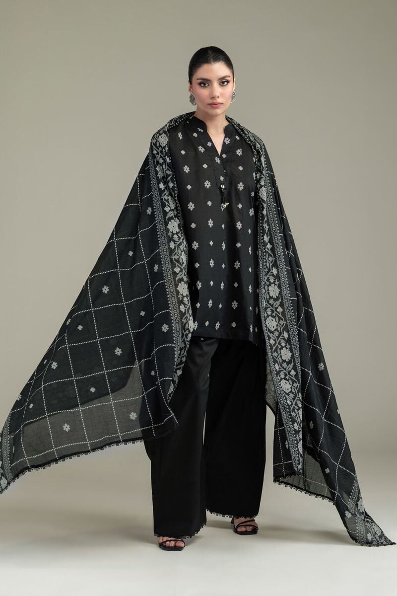 Embroidered | Lawn | Black Lawn Dupatta | USD 25.00