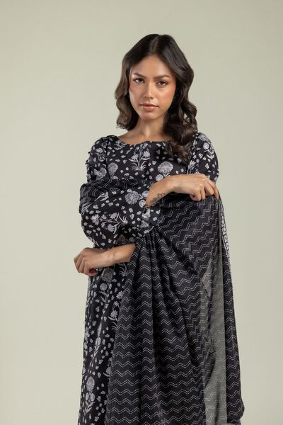 Printed | Lawn | Black Lawn Dupatta | USD 25.00