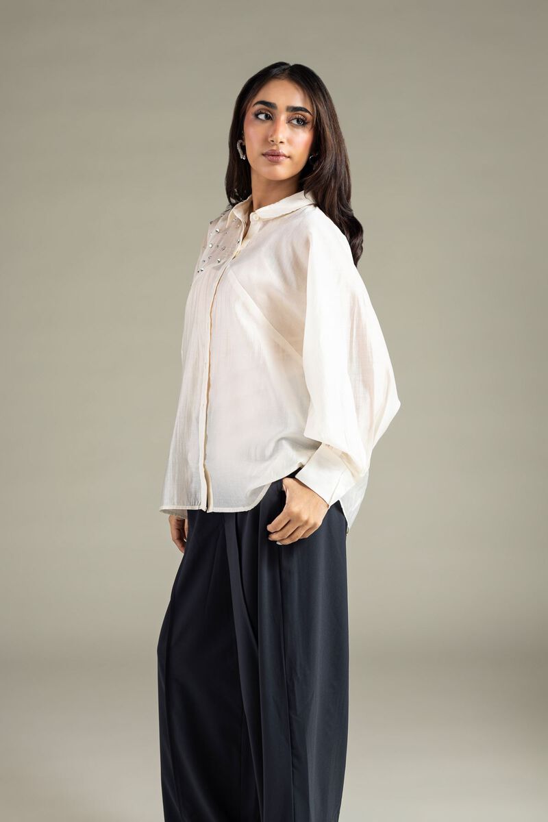 Embroidered | Raw Silk | Shirt | USD 17.50