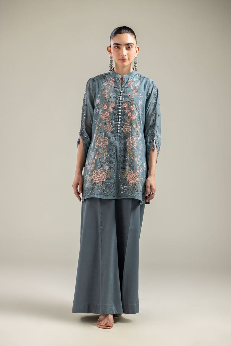 Paper Silk | Embroidered Silk Kurta | USD 70.00