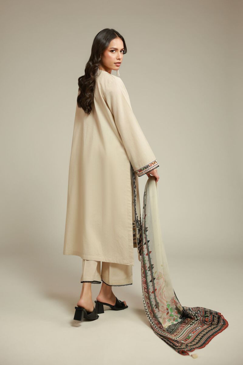 Embroidered | Cambric | Tailored 3-Piece Set | USD 70.00