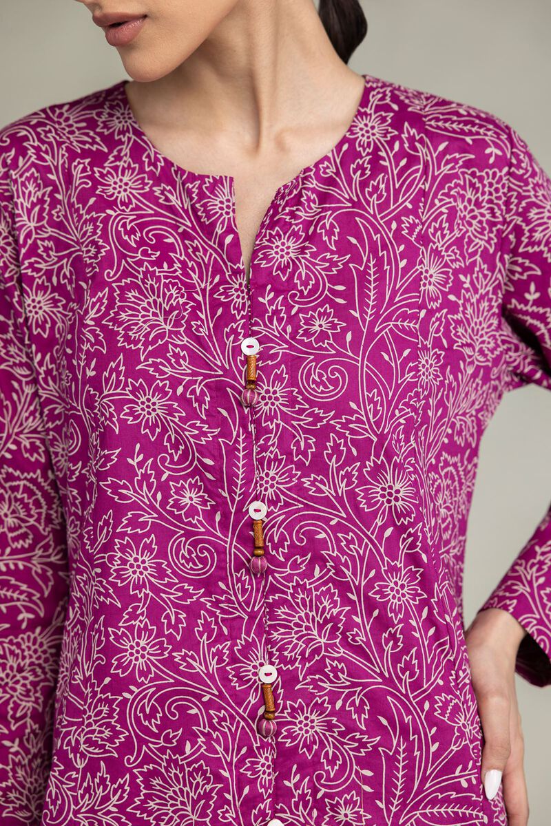 Printed | Cambric | Floral Round-Neck Kurta | USD 40.00