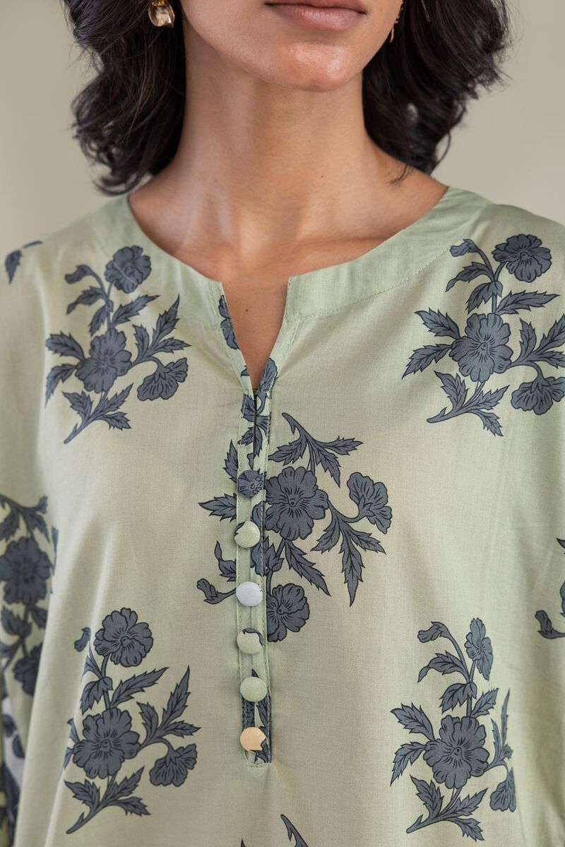 Embroidered | Cambric | Floral Short Kurta | USD 35.00