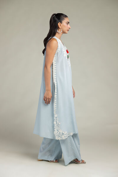 Embroidered | Raw Silk | Solid Silk Pants | USD 30.00