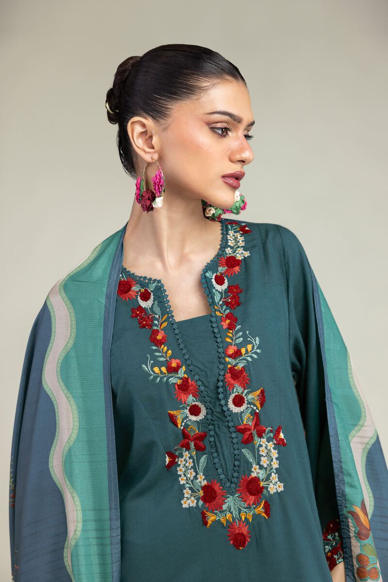 Embroidered | Polyester Silk | Floral Silk Dupatta | USD 30.00