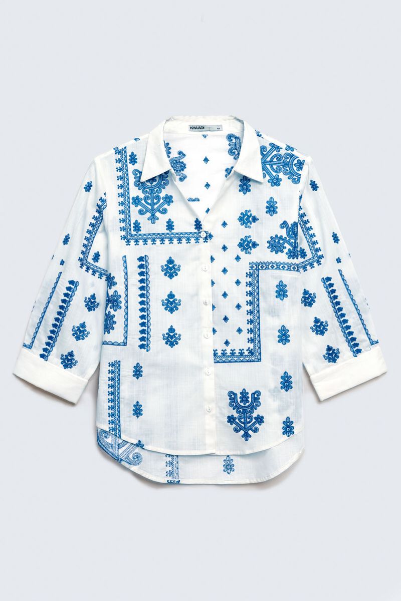 Embroidered | Crosshatch Poplin | Shirt | null