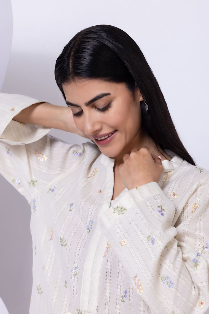Embroidered | Leno | Kurta | null