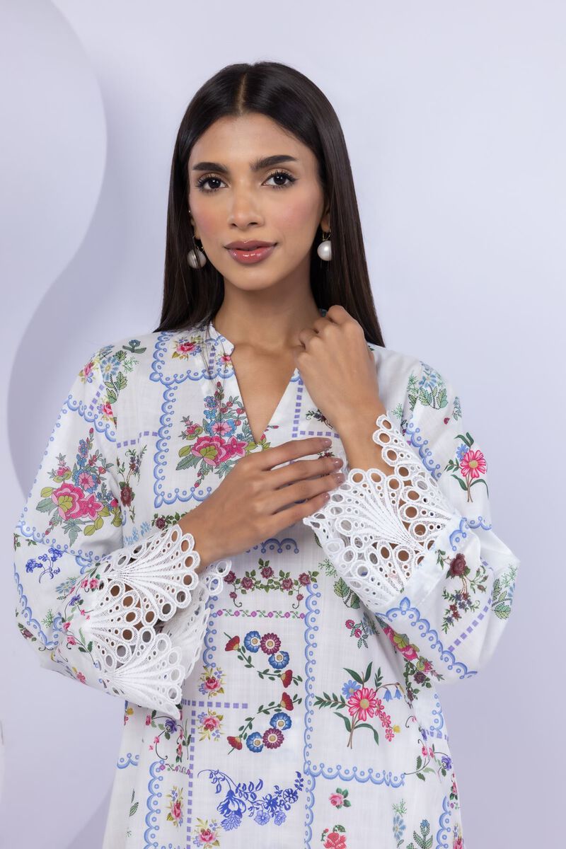 Embroidered | Crosshatch Poplin | Kurta | USD 30.00