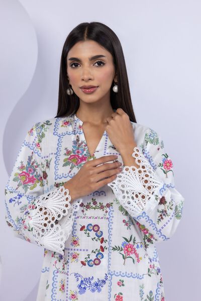 Embroidered | Crosshatch Poplin | Kurta | USD 30.00