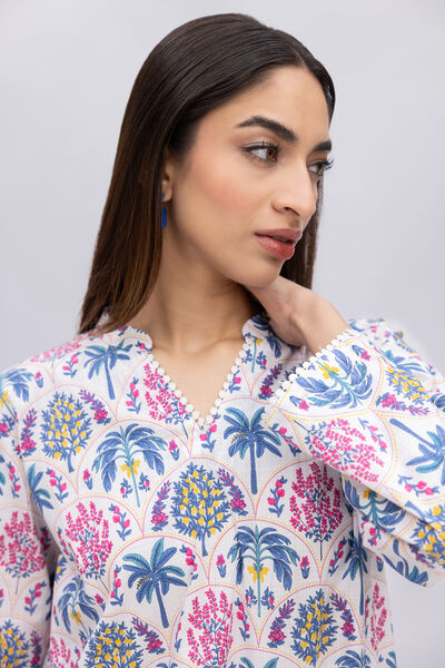 Printed | Crosshatch Poplin | Kurta | USD 25.00