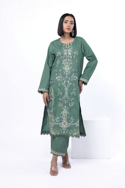 Embroidered | Heavy Textured Cotton | Tailored 2 Piece | Top and Bottom | USD 45.00