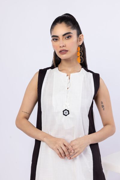 Embroidered | Crosshatch Poplin | Kurta | USD 30.00
