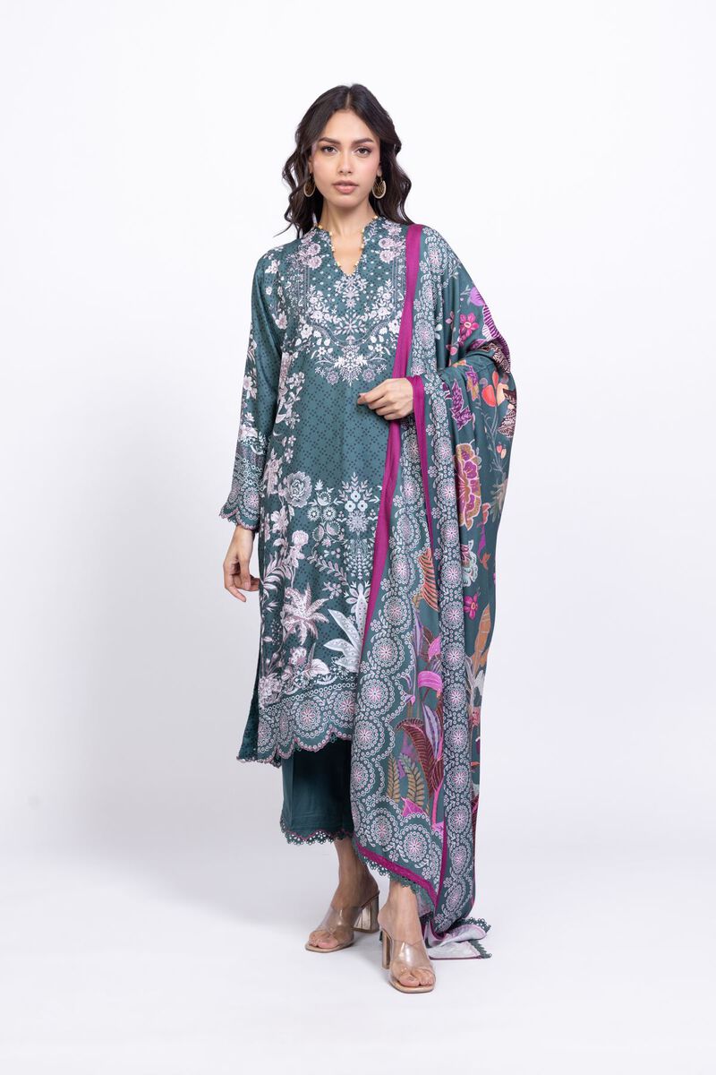 Printed | Satin | Dupatta | USD 8.50