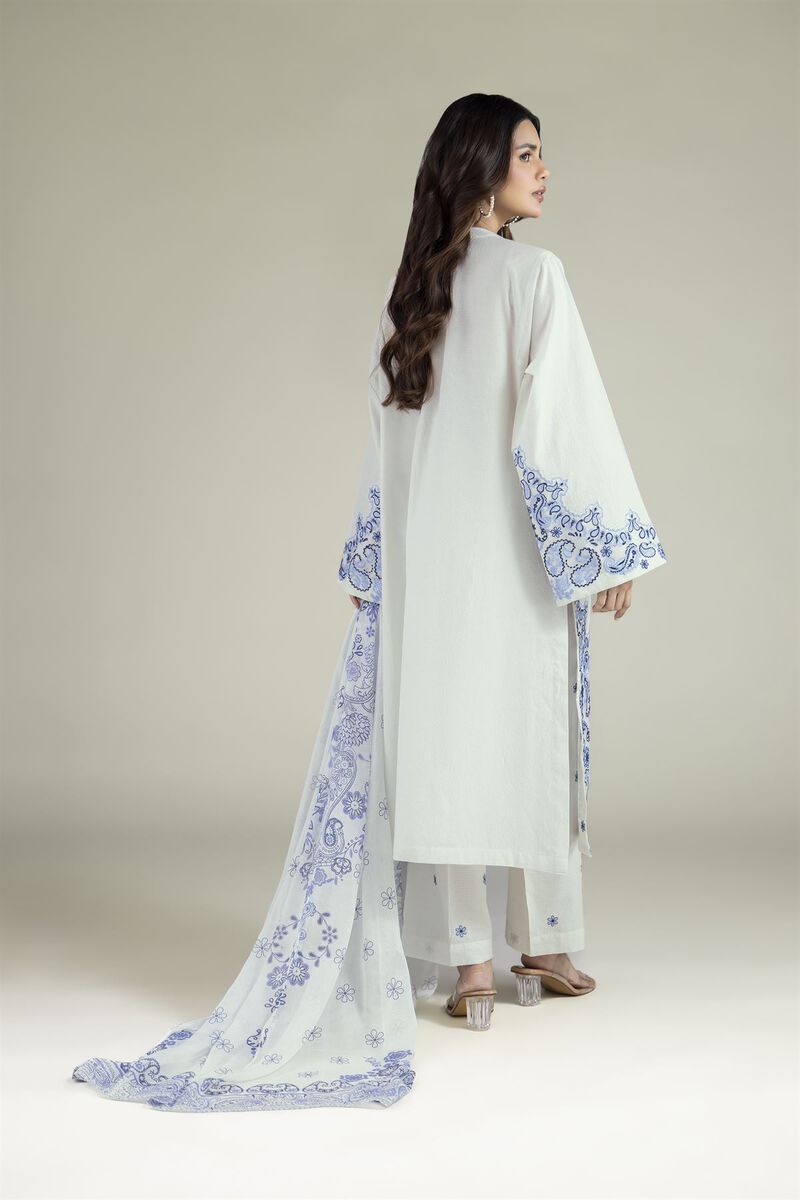 Embroidered | Cotton Dobby | Cotton Tailored 3-piece | USD 80.00