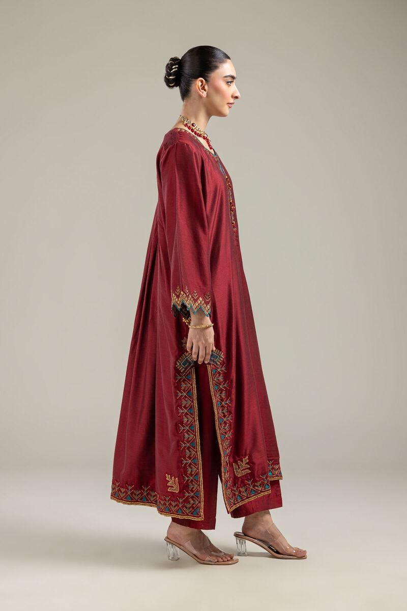 Raw Silk | Silk Solid Pants | USD 30.00