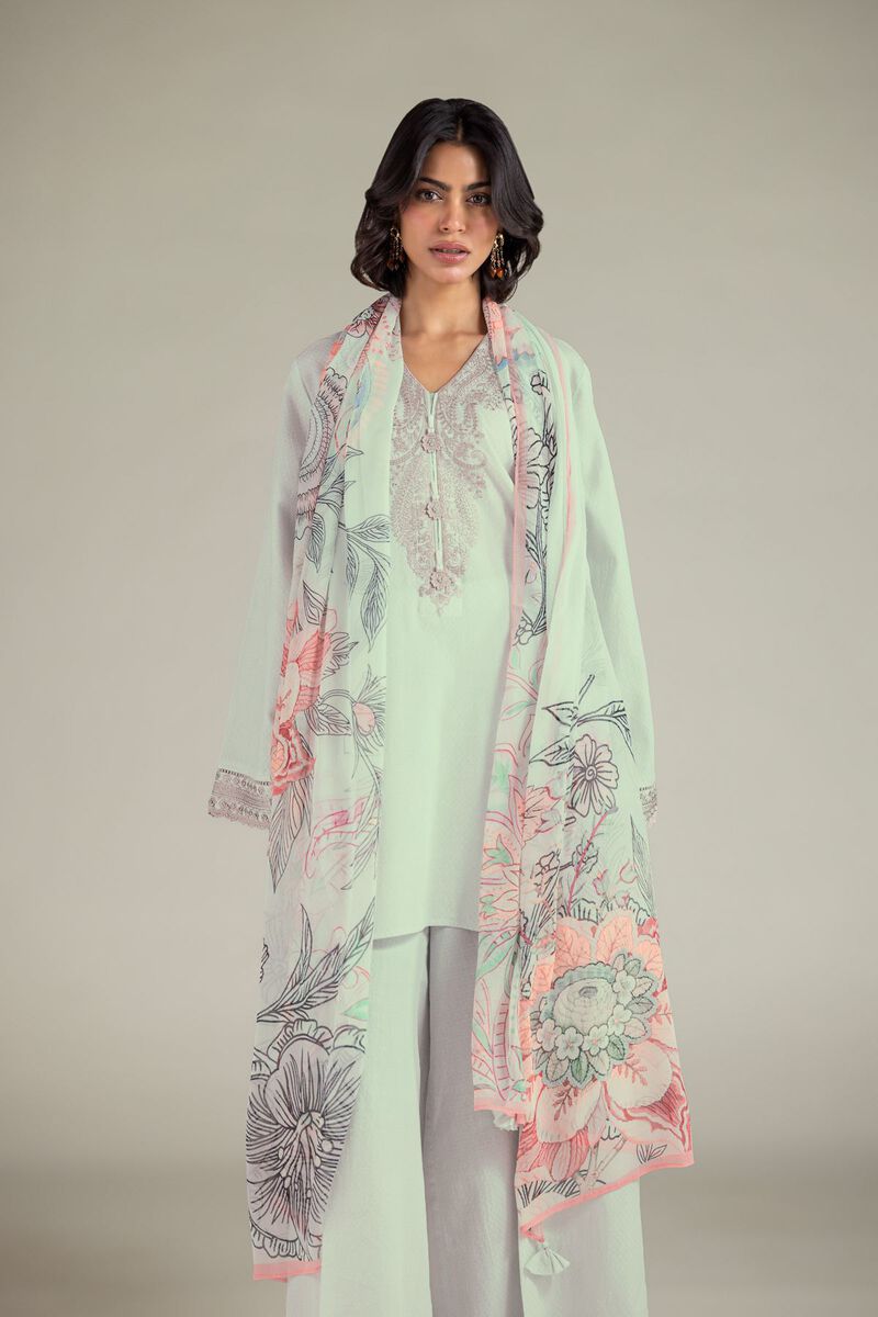 Embroidered | Cotton Dobby | 3-Piece Tailored Set | USD 65.00