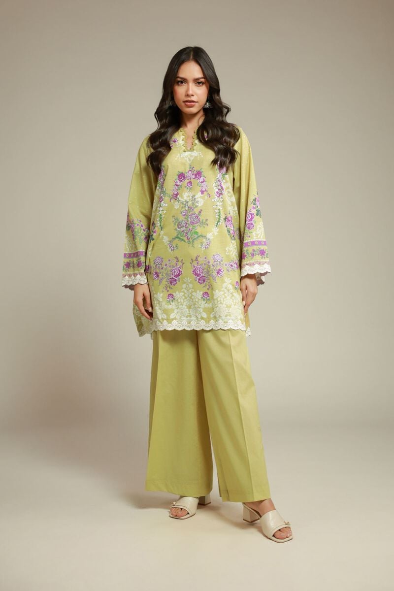 Printed | Cambric | Floral Lace Co-ords | USD 55.00