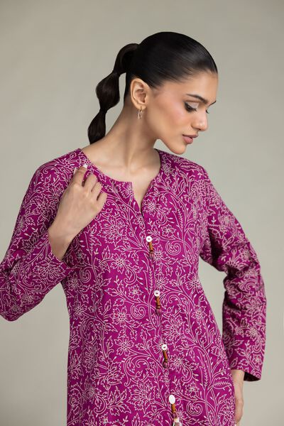 Printed | Cambric | Floral Round-Neck Kurta | USD 40.00