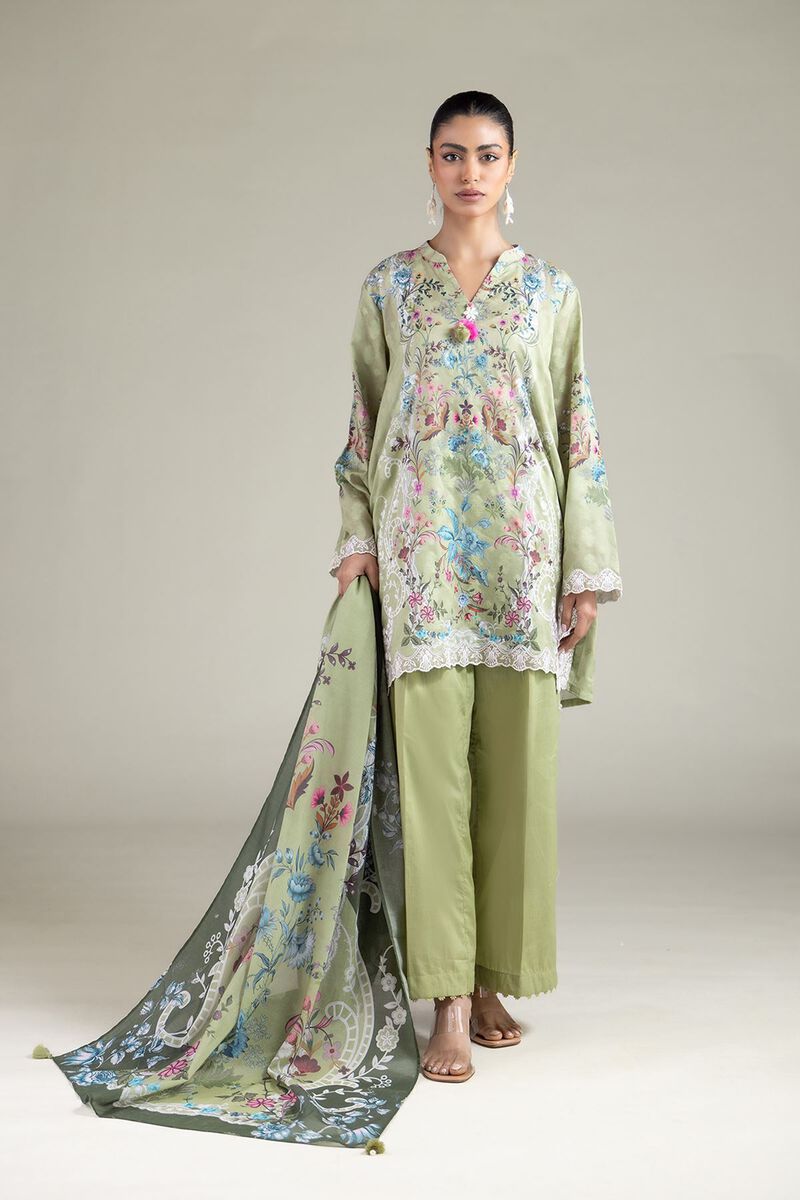 Embroidered | Broshia | Floral Tailored 3-Piece | USD 75.00