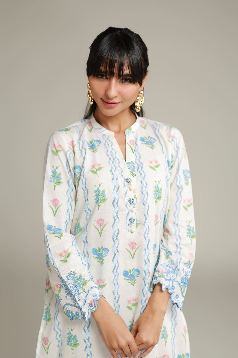 Embroidered | Cotton Dobby | Short Cotton Kurta | USD 30.00